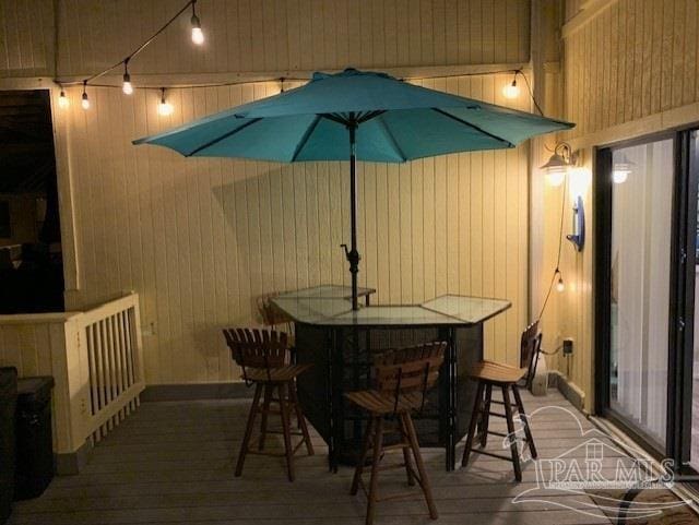 view of patio featuring a deck