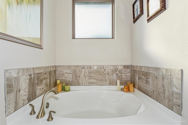 bathroom with a bathing tub