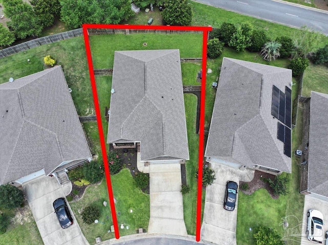 6372 Ladera Trl, Pace, FL 32571 - aerial view of property and surrounding area with property boundaries highlighted