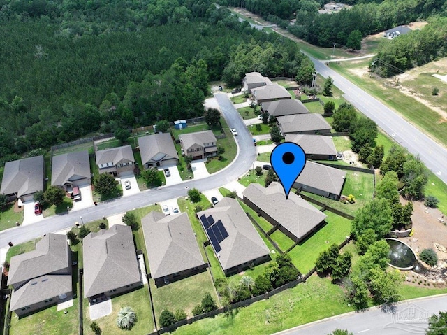 6372 Ladera Trl, Pace, FL 32571 - aerial view of residential area featuring a forest