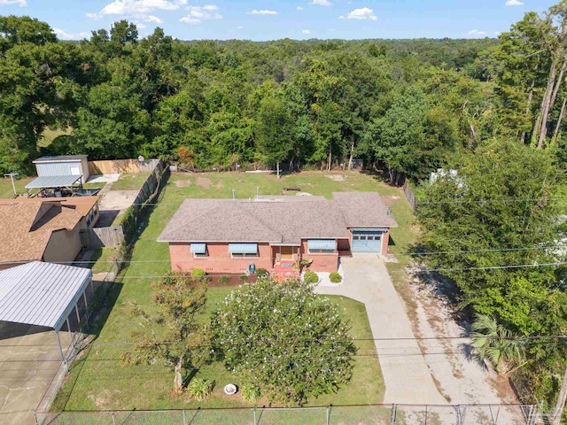 aerial view with a view of trees