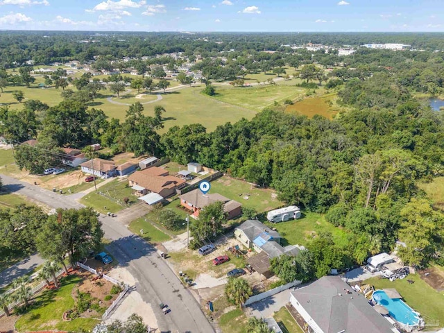 bird's eye view with a residential view