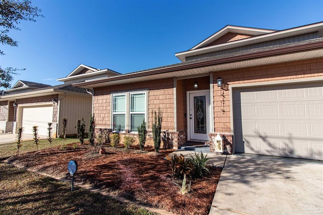 view of front of home featuring a garage