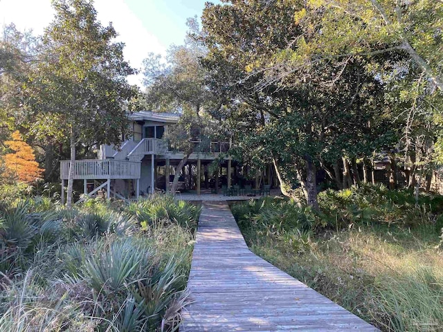 view of dock area