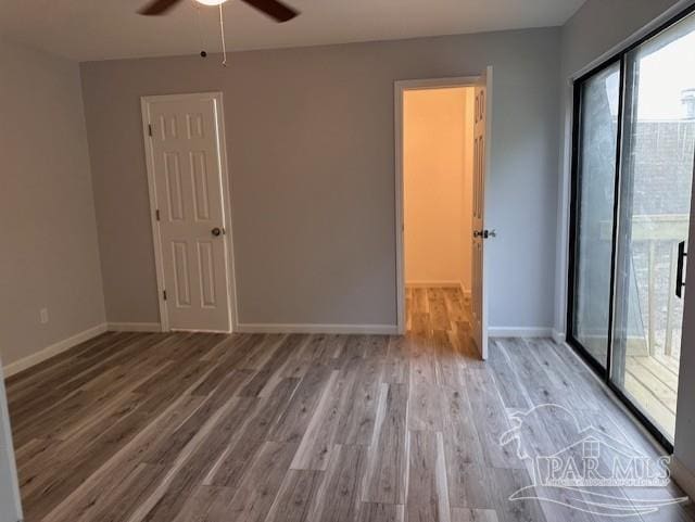 2301 W Michigan Ave Unit 25, Pensacola, FL 32526 - unfurnished room with ceiling fan and wood finished floors