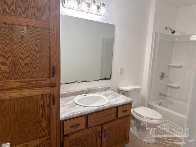 2301 W Michigan Ave Unit 25, Pensacola, FL 32526 - bathroom featuring vanity and shower / bath combination