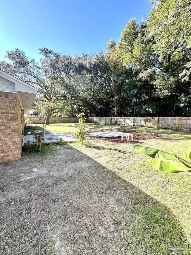 view of yard with a patio area