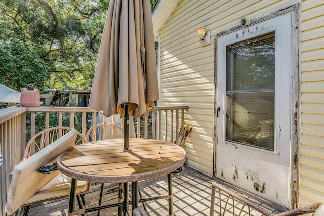 view of wooden deck