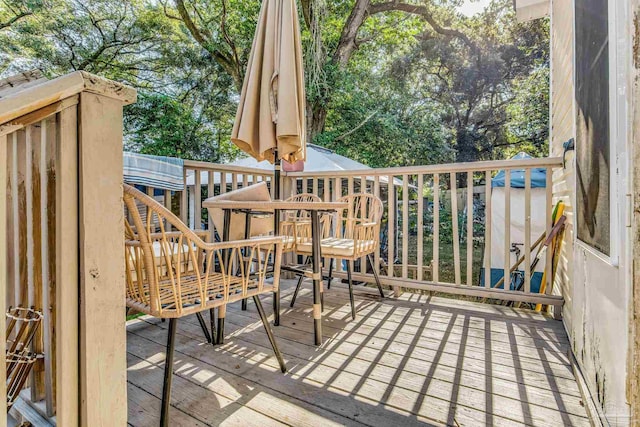 view of wooden terrace