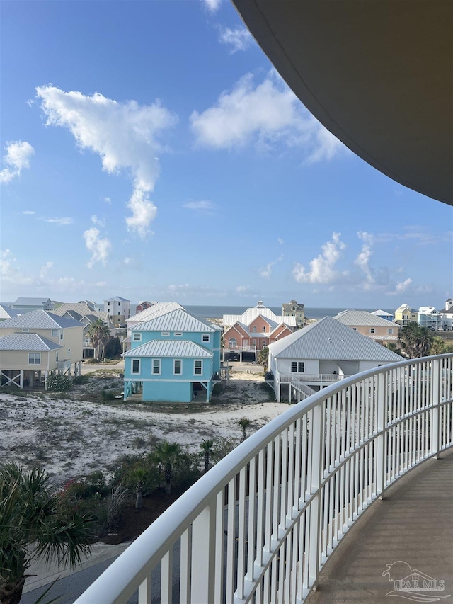 balcony with a residential view