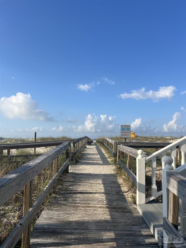 dock area with a rural view