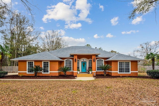 view of single story home