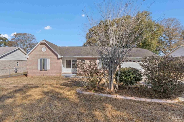 view of front of home with a front yard