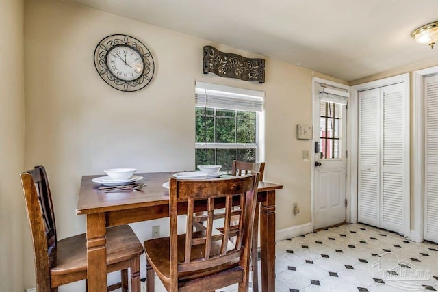 view of dining room