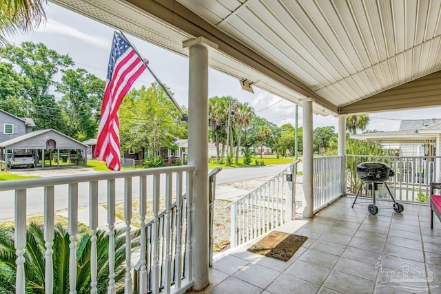 view of patio / terrace with a porch