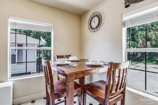 view of dining area