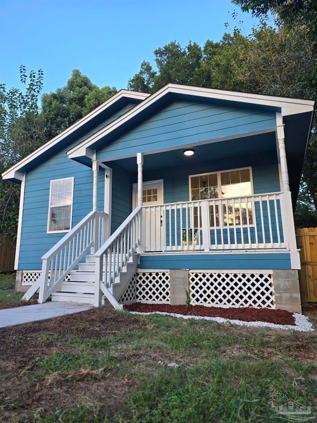 bungalow with a porch