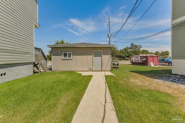 exterior space featuring a yard