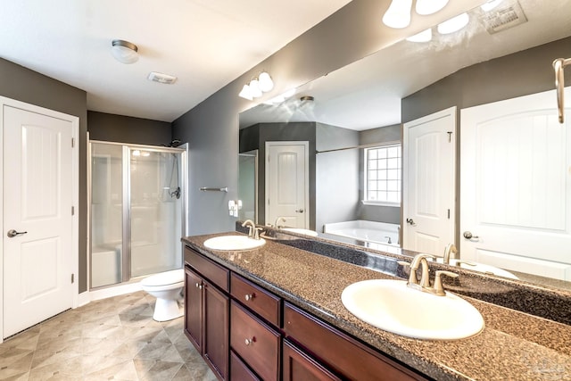 11532 Aruba Dr, Pensacola, FL 32506 - full bathroom with a sink, a stall shower, and a bath