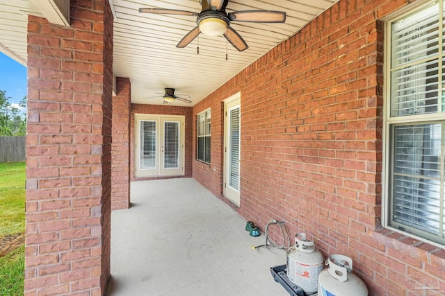 11532 Aruba Dr, Pensacola, FL 32506 - view of patio / terrace featuring a ceiling fan and fence