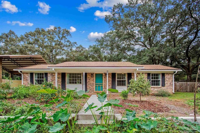 view of ranch-style home