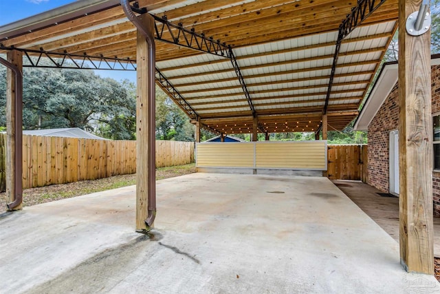 view of patio / terrace with a carport