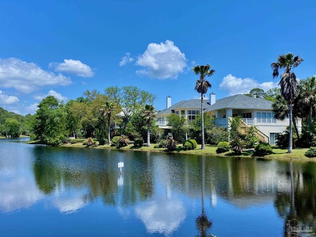 7208 Bayshore Dr, Milton, FL 32583 - water view featuring stairway