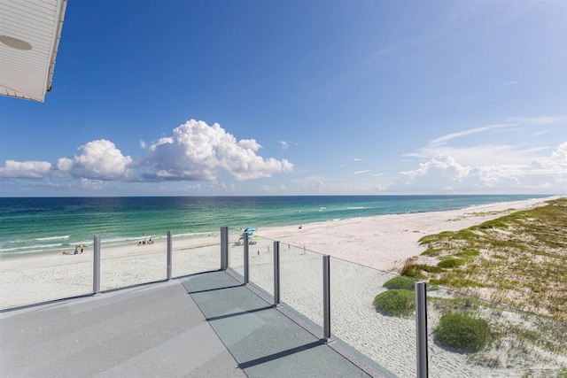 water view featuring a beach view