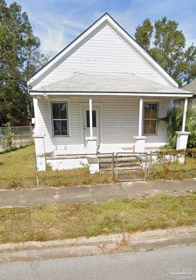 bungalow featuring a porch