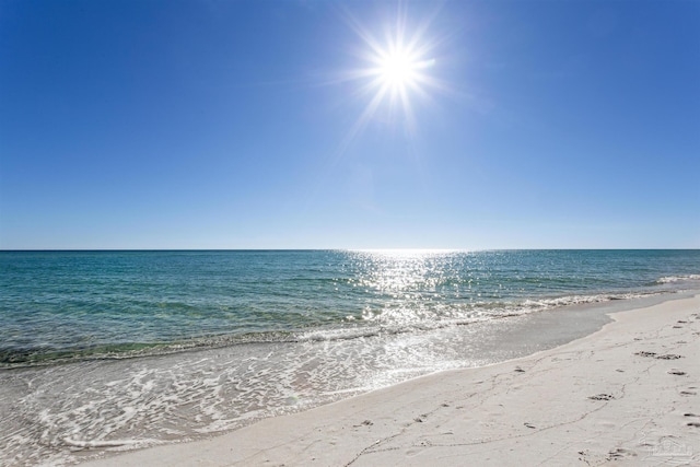 water view featuring a beach view