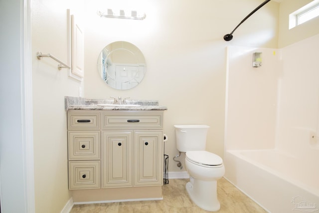 7101 Joy St Unit J5, Pensacola, FL 32504 - full bath with toilet, vanity, shower / bathtub combination, and baseboards