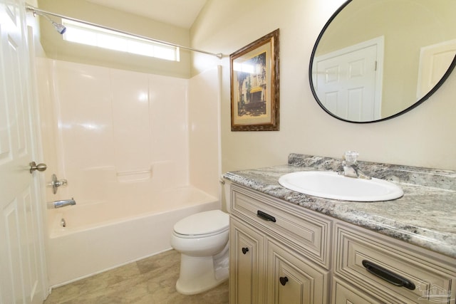 7101 Joy St Unit J5, Pensacola, FL 32504 - bathroom with vanity, toilet, and shower / bathtub combination