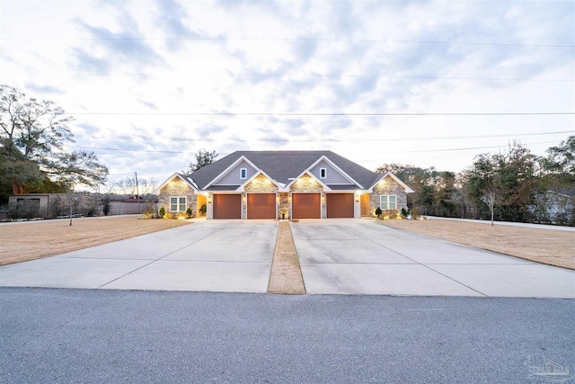 view of front of home featuring a garage