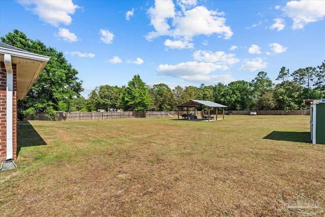 2863 Wallace Lake Rd, Pace, FL 32571 - view of yard featuring a fenced backyard and a gazebo