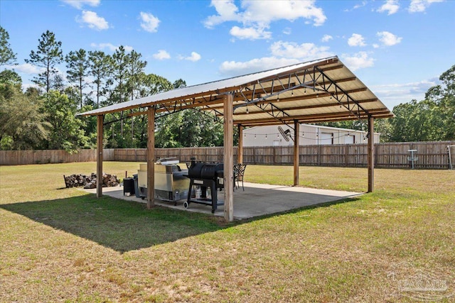 2863 Wallace Lake Rd, Pace, FL 32571 - view of yard with a fenced backyard and a patio area