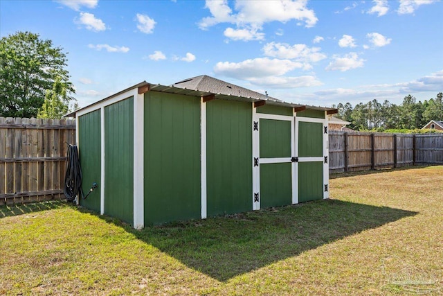 2863 Wallace Lake Rd, Pace, FL 32571 - view of shed with a fenced backyard