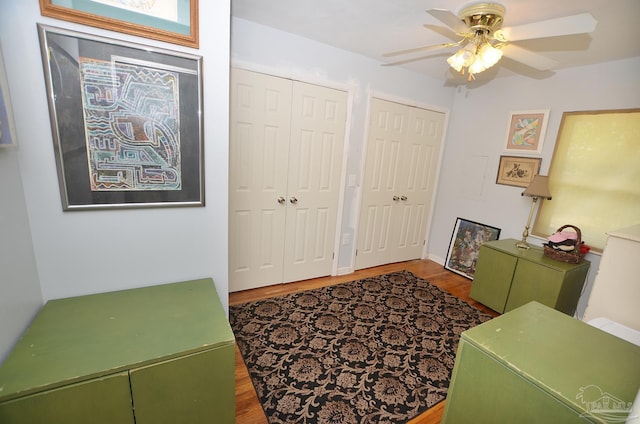 2153 Bergren Rd, Gulf Breeze, FL 32563 - office space featuring wood finished floors and ceiling fan