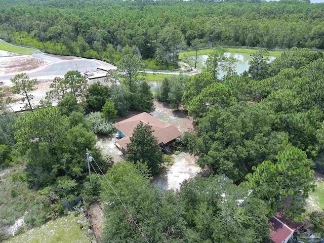 2153 Bergren Rd, Gulf Breeze, FL 32563 - bird's eye view of a heavily wooded area and a nearby body of water
