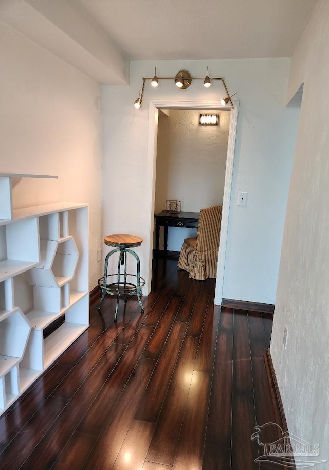 interior space featuring dark hardwood / wood-style flooring