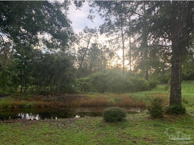 view of yard featuring a water view