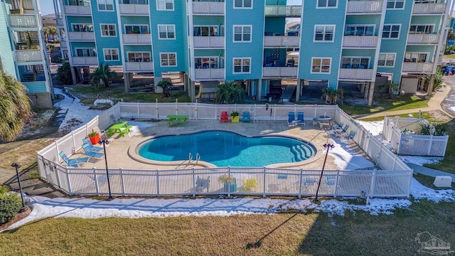 view of pool featuring a patio area