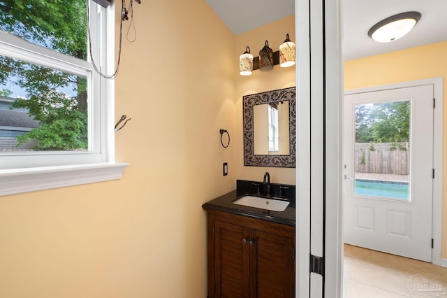 bathroom featuring vanity