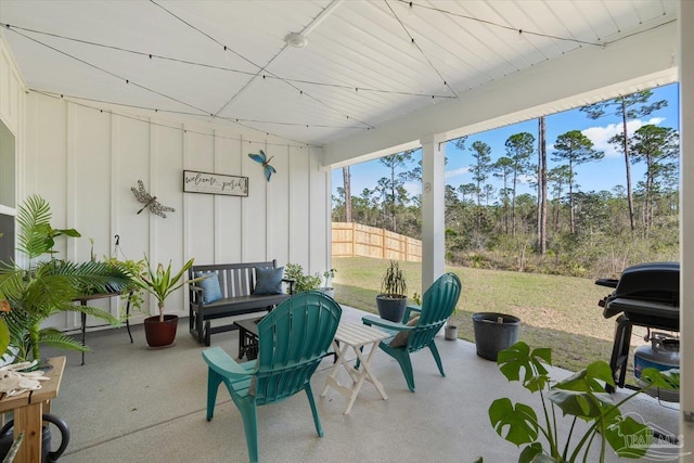 view of sunroom