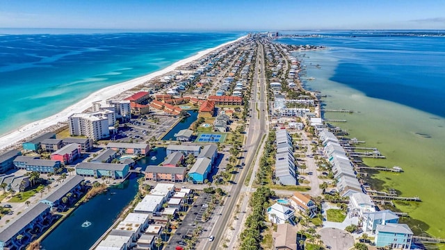1650 Bulevar Menor, Pensacola Beach, FL 32561 - birds eye view of property featuring a water view and a view of the beach