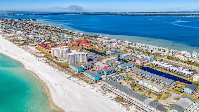 1650 Bulevar Menor, Pensacola Beach, FL 32561 - birds eye view of property with a water view and a beach view