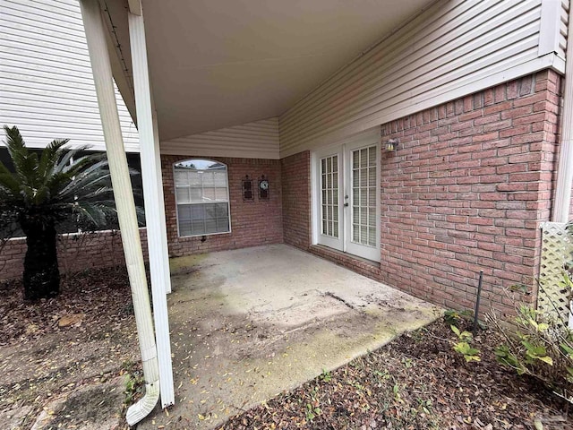 view of patio with french doors