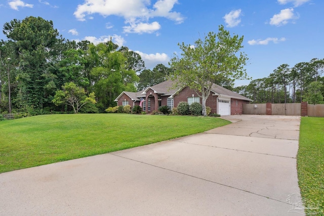 1333 Dubose Rd, Gulf Breeze, FL 32563 - single story home with concrete driveway, an attached garage, and brick siding