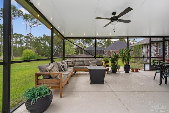 1333 Dubose Rd, Gulf Breeze, FL 32563 - sunroom / solarium with an outdoor hangout area and ceiling fan