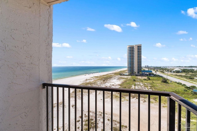 property view of water with a view of the beach