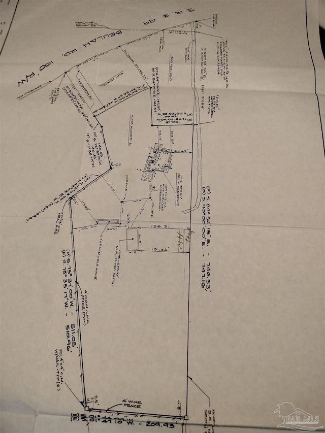 10800 Beulah Rd Unit A & B, Pensacola, FL 32526 - survey map / technical document